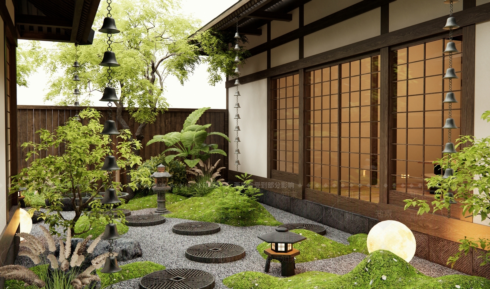 新中式日式庭院3D模型下载【ID:1194319364】