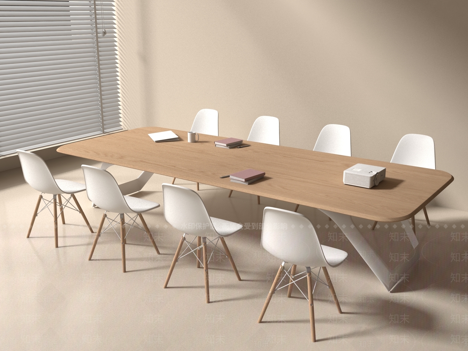 现代会议桌3D模型下载【ID:1194319300】