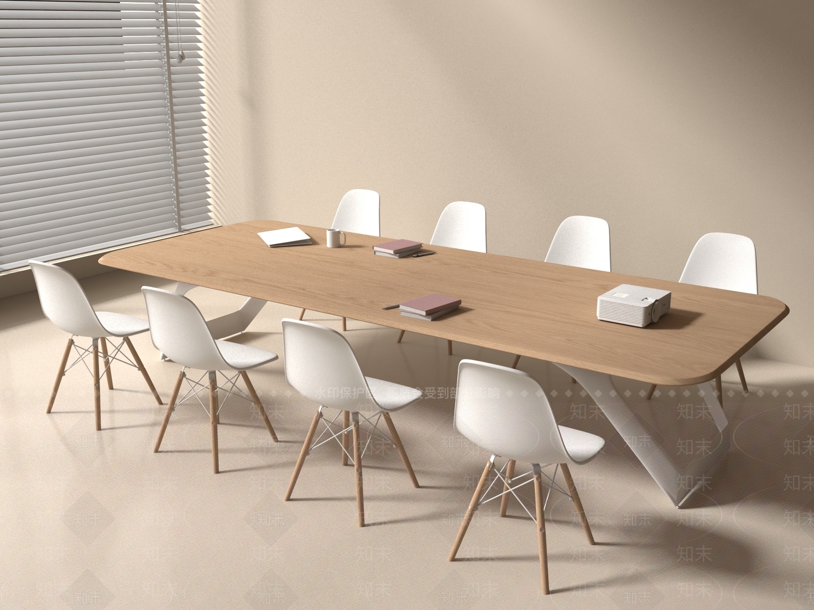 现代会议桌SU模型下载【ID:1194320129】