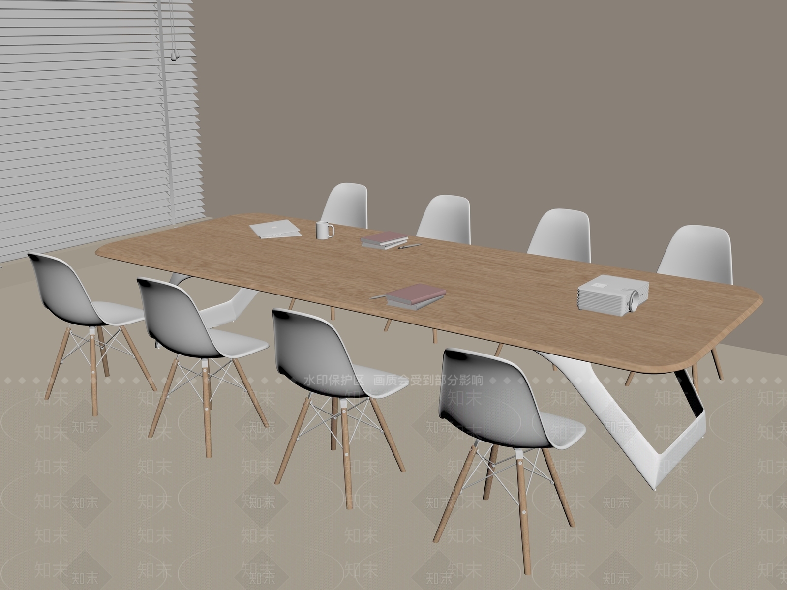 现代会议桌SU模型下载【ID:1194320129】