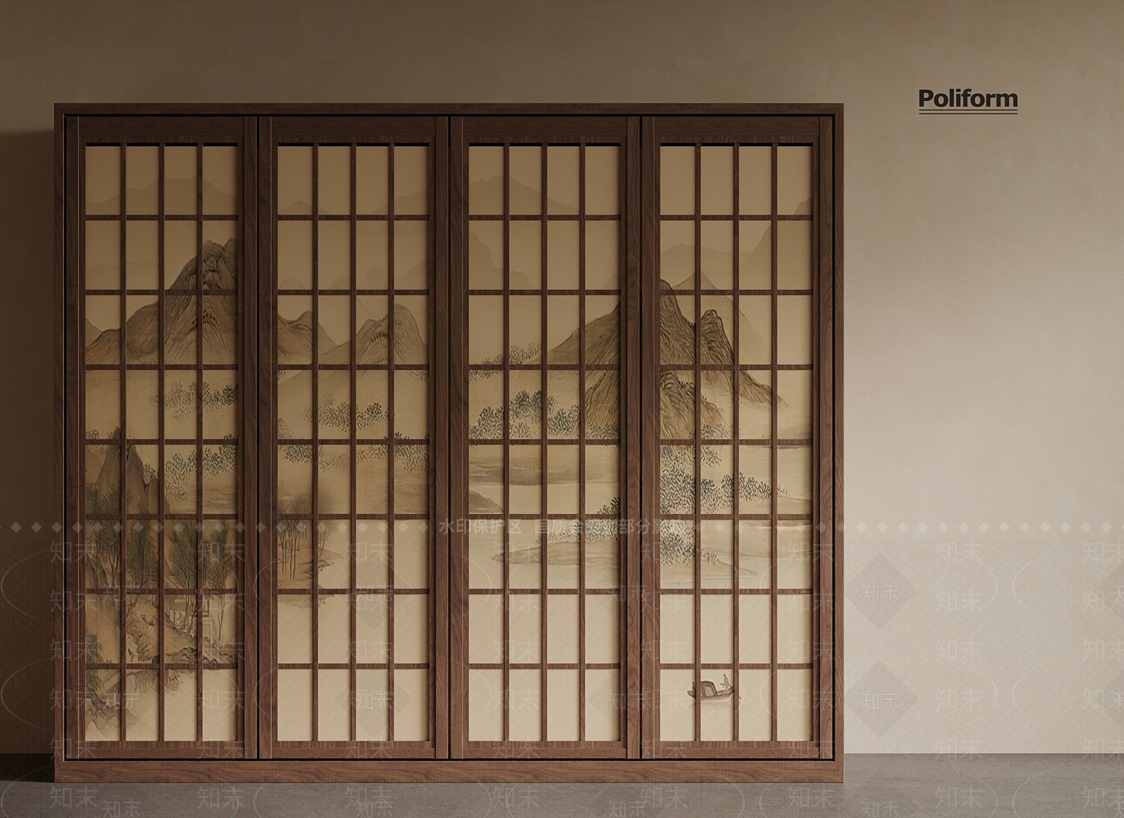 新中式衣柜3D模型下载【ID:1194321879】