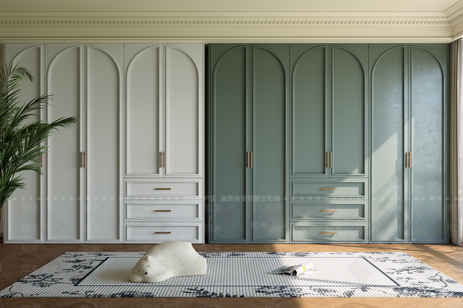 法式衣柜3D模型下载【ID:1194322725】