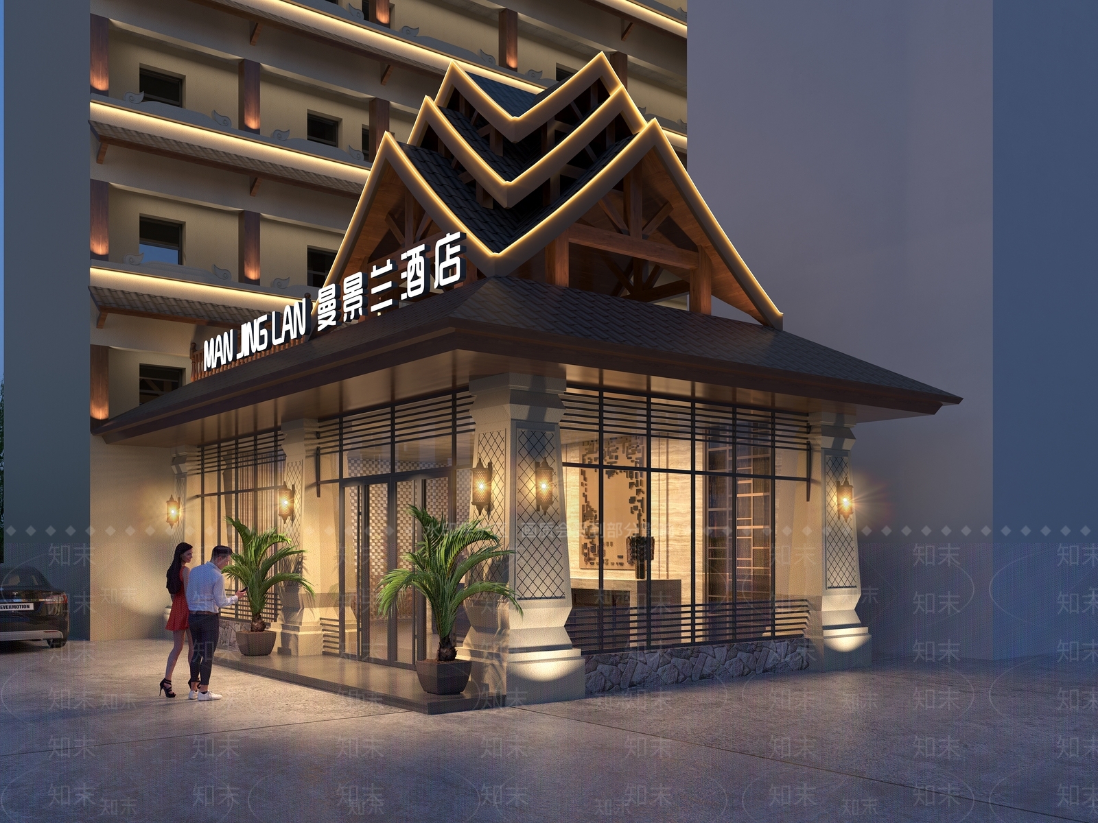 复古中古酒店3D模型下载【ID:1194322483】