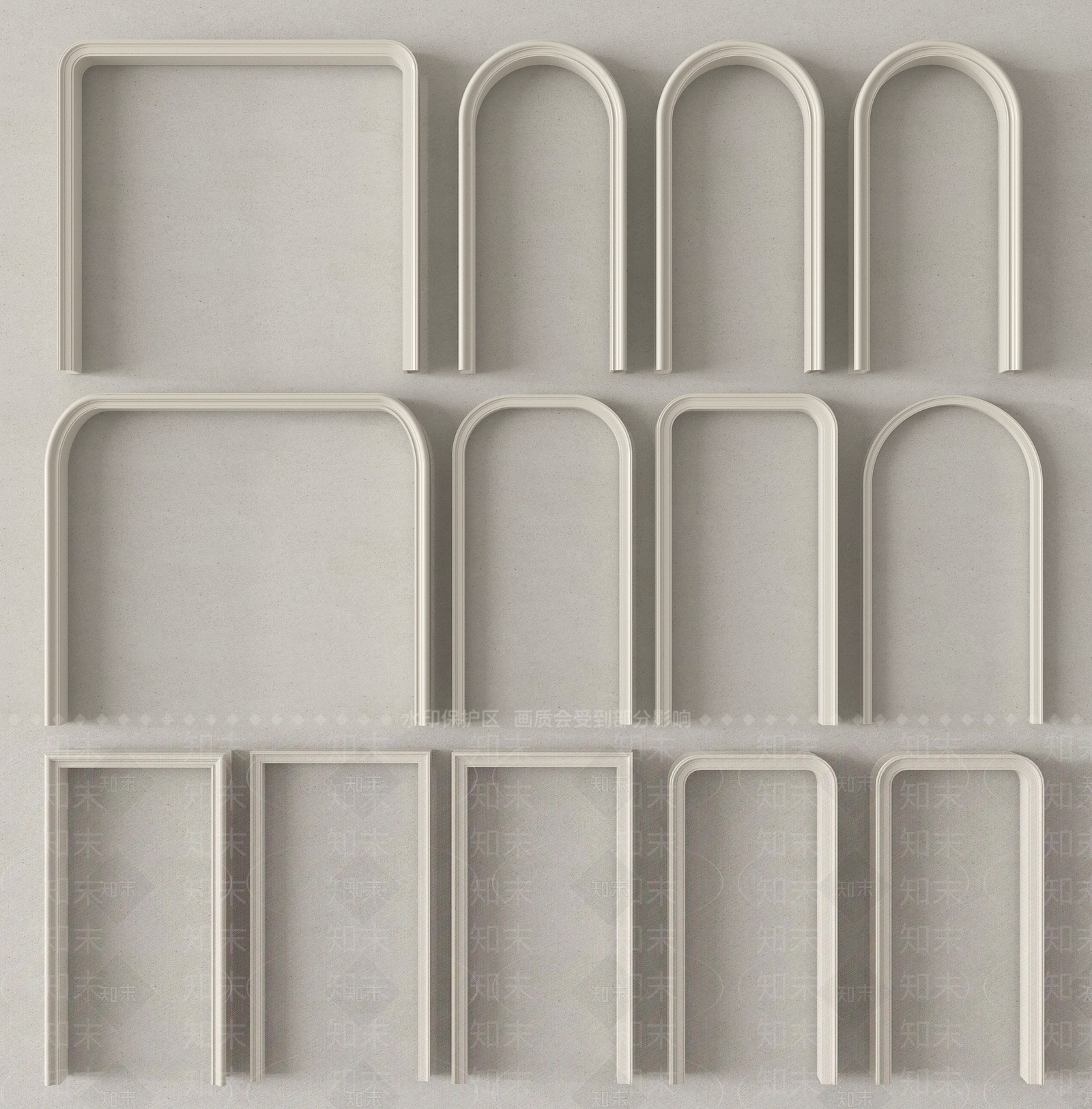 现代门套SU模型下载【ID:1194322661】