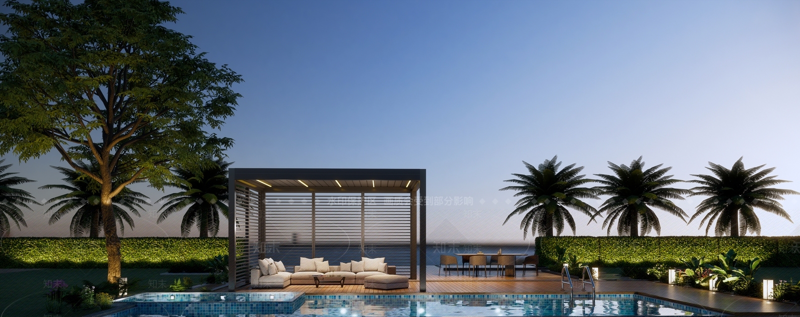 现代简约廊架SU模型下载【ID:1194325904】