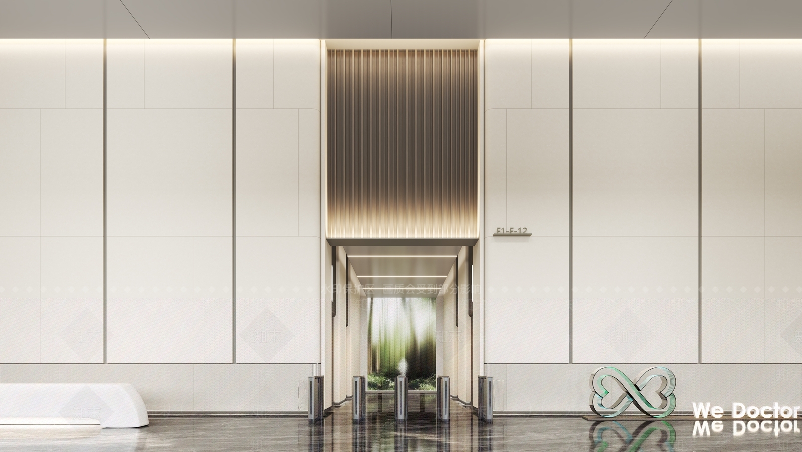 现代简约办公大厅3D模型下载【ID:1194326681】