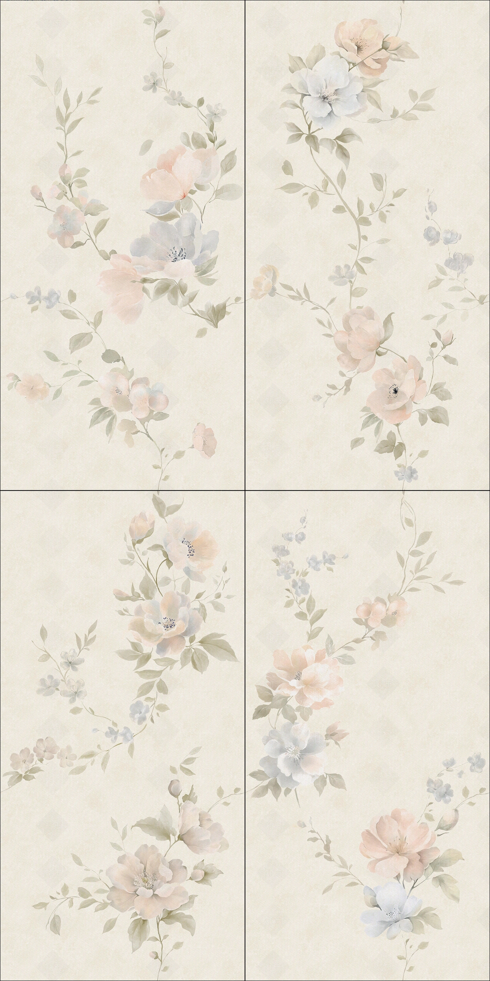 新中式中古花纹砖贴图下载【ID:1194336740】