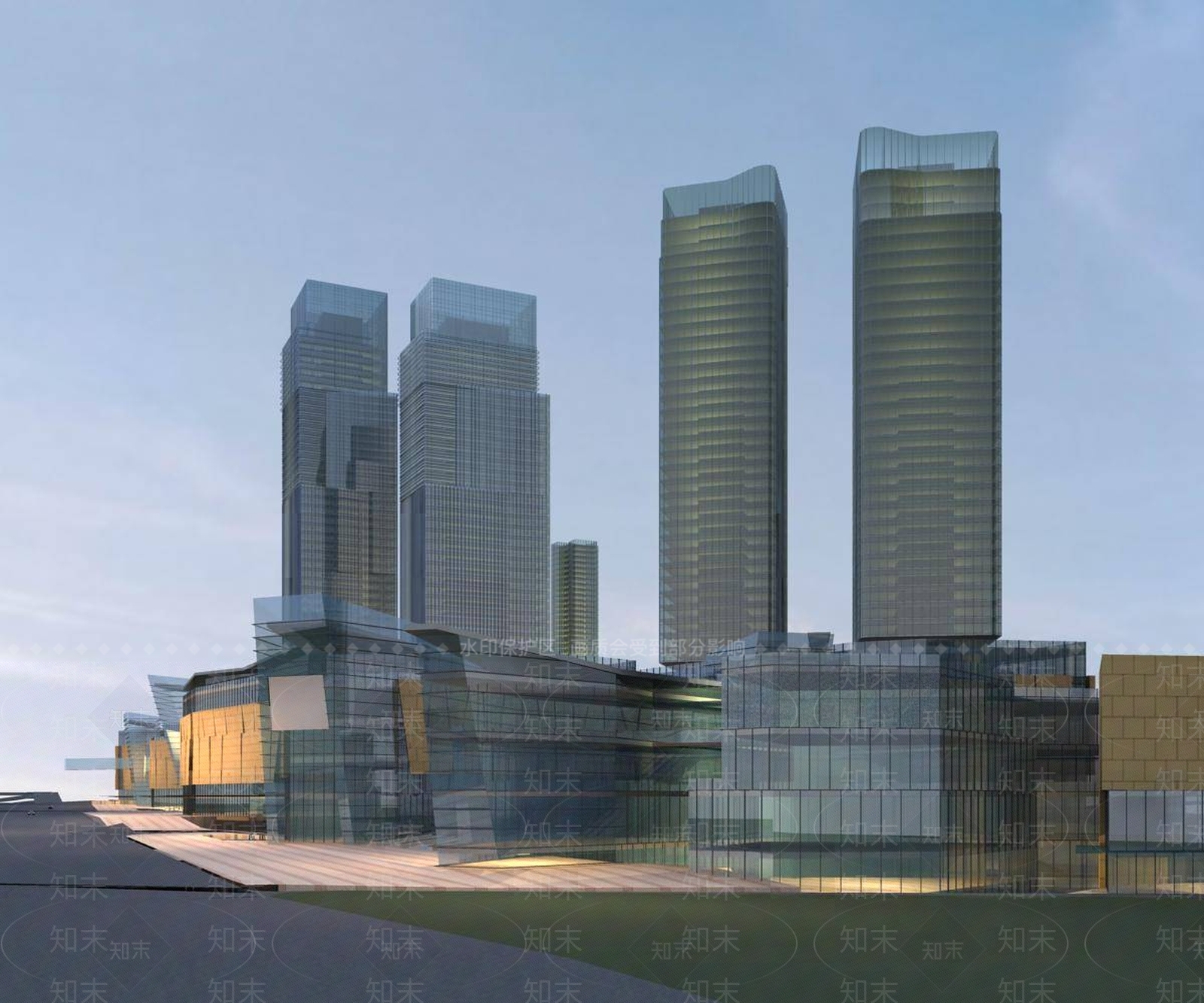 现代商场外观3D模型下载【ID:1194337157】