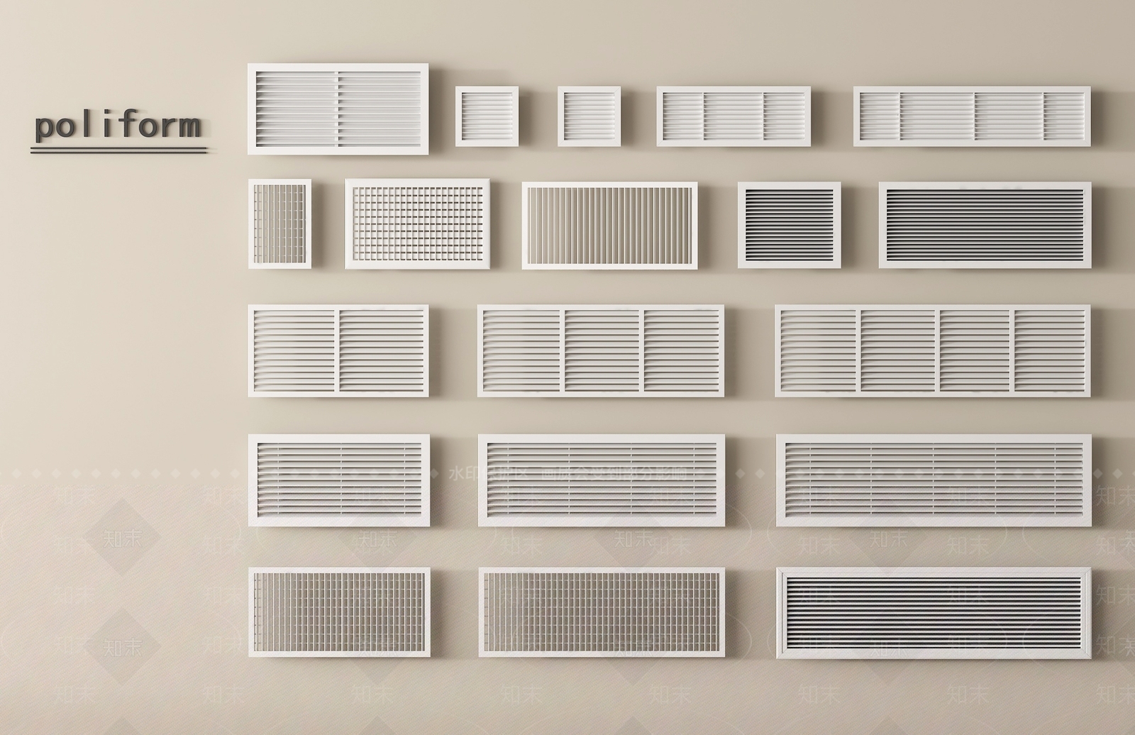 空调出风口SU模型下载【ID:1194340135】