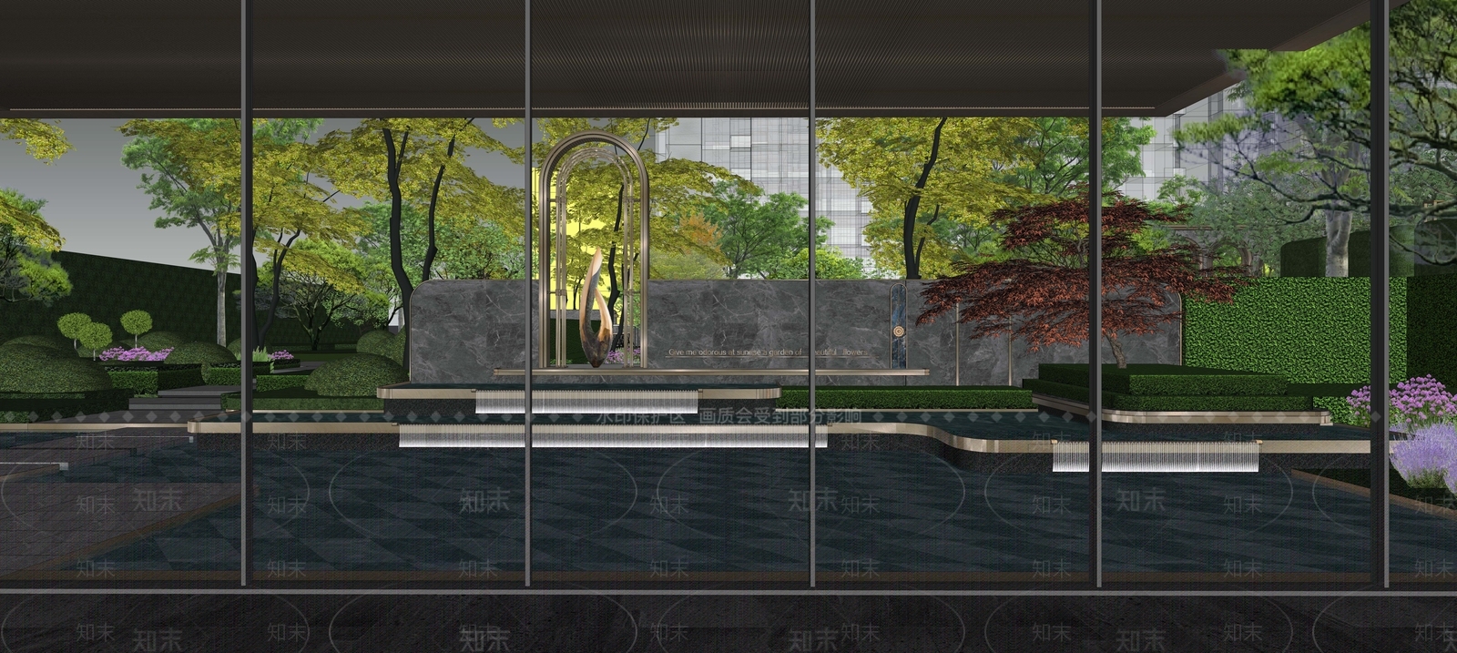 现代小区建筑SU模型下载【ID:1194342165】