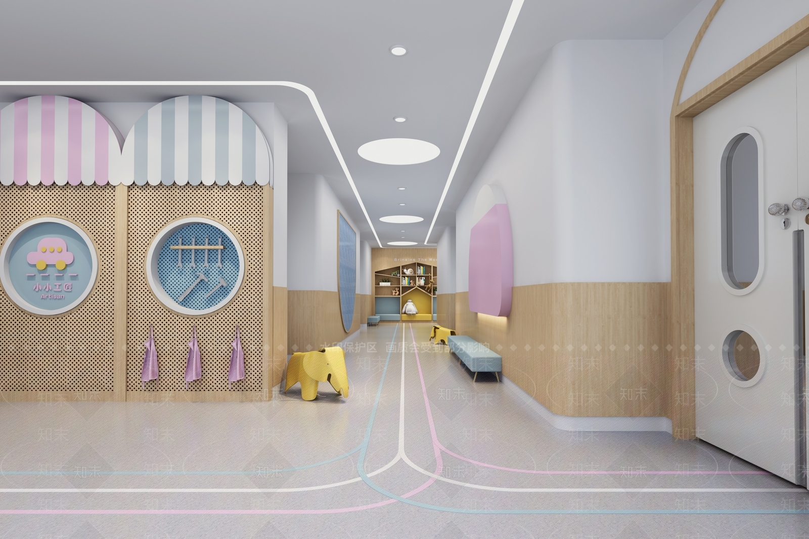 现代幼儿园3D模型下载【ID:1194342245】