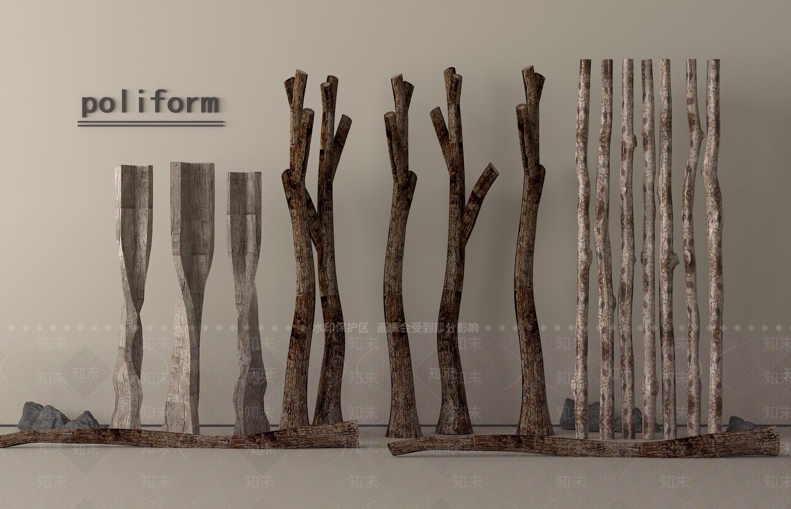 现代木头木板3D模型下载【ID:1194342675】