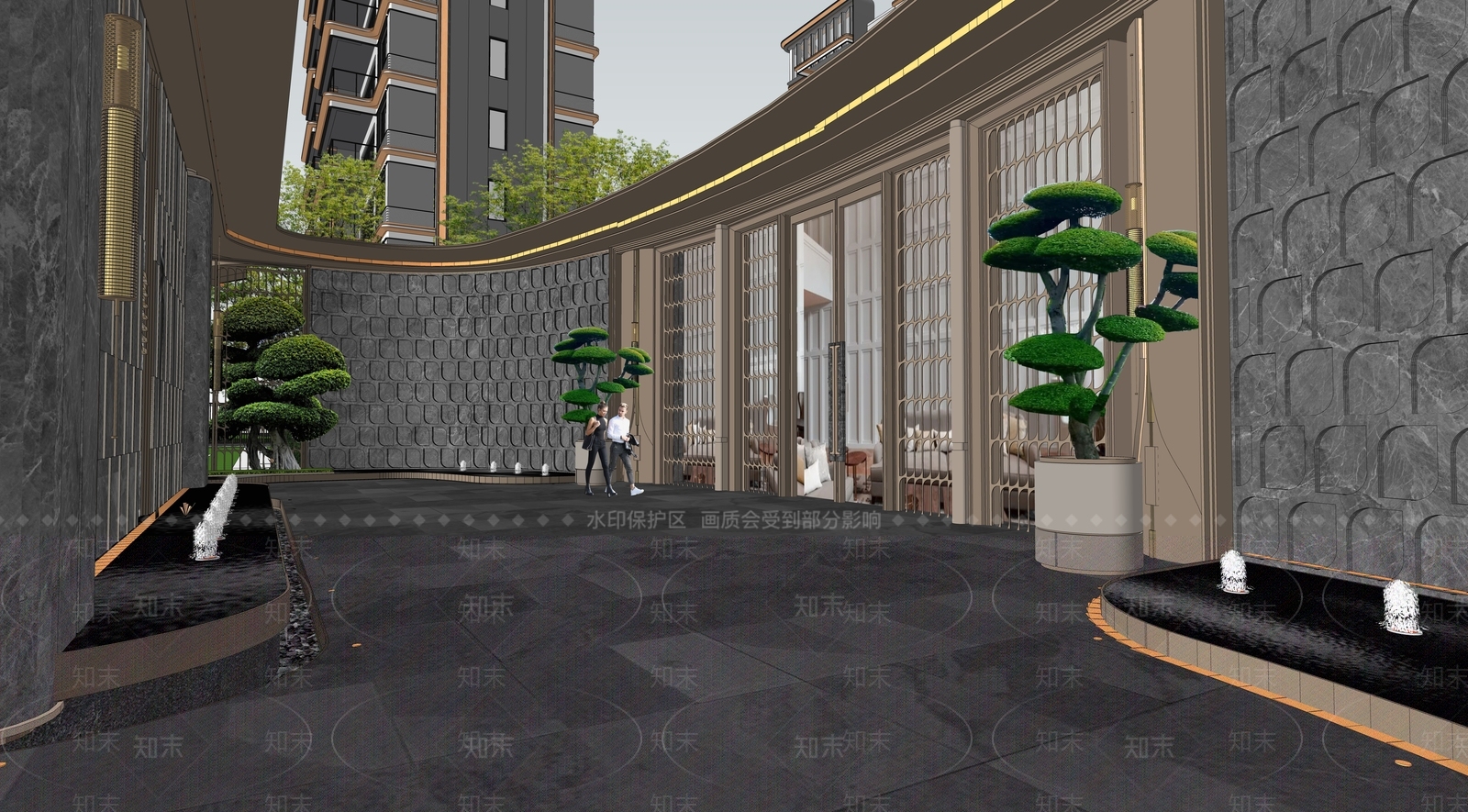 现代小公建SU模型下载【ID:1194343276】