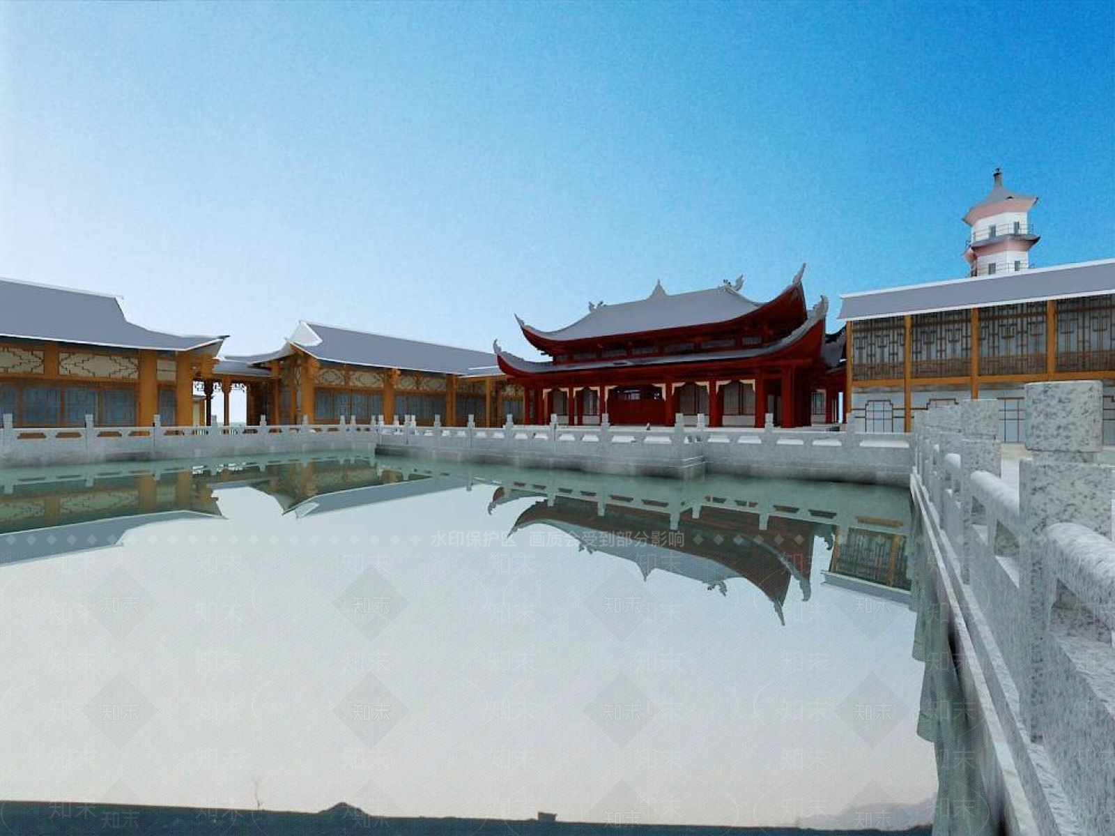 中式古建3D模型下载【ID:1194345006】