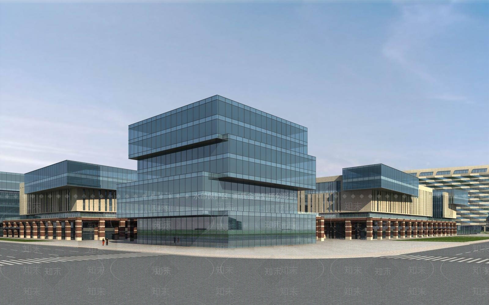 现代办公楼3D模型下载【ID:1194345418】