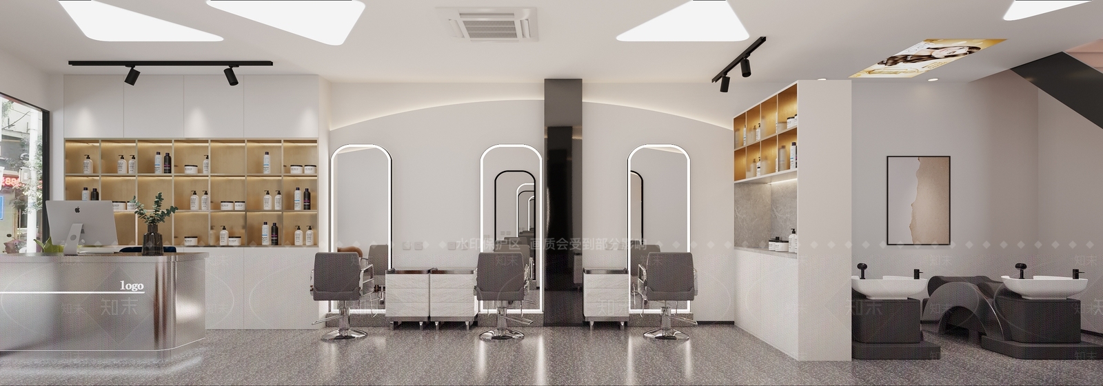 现代美发店3D模型下载【ID:1194346058】