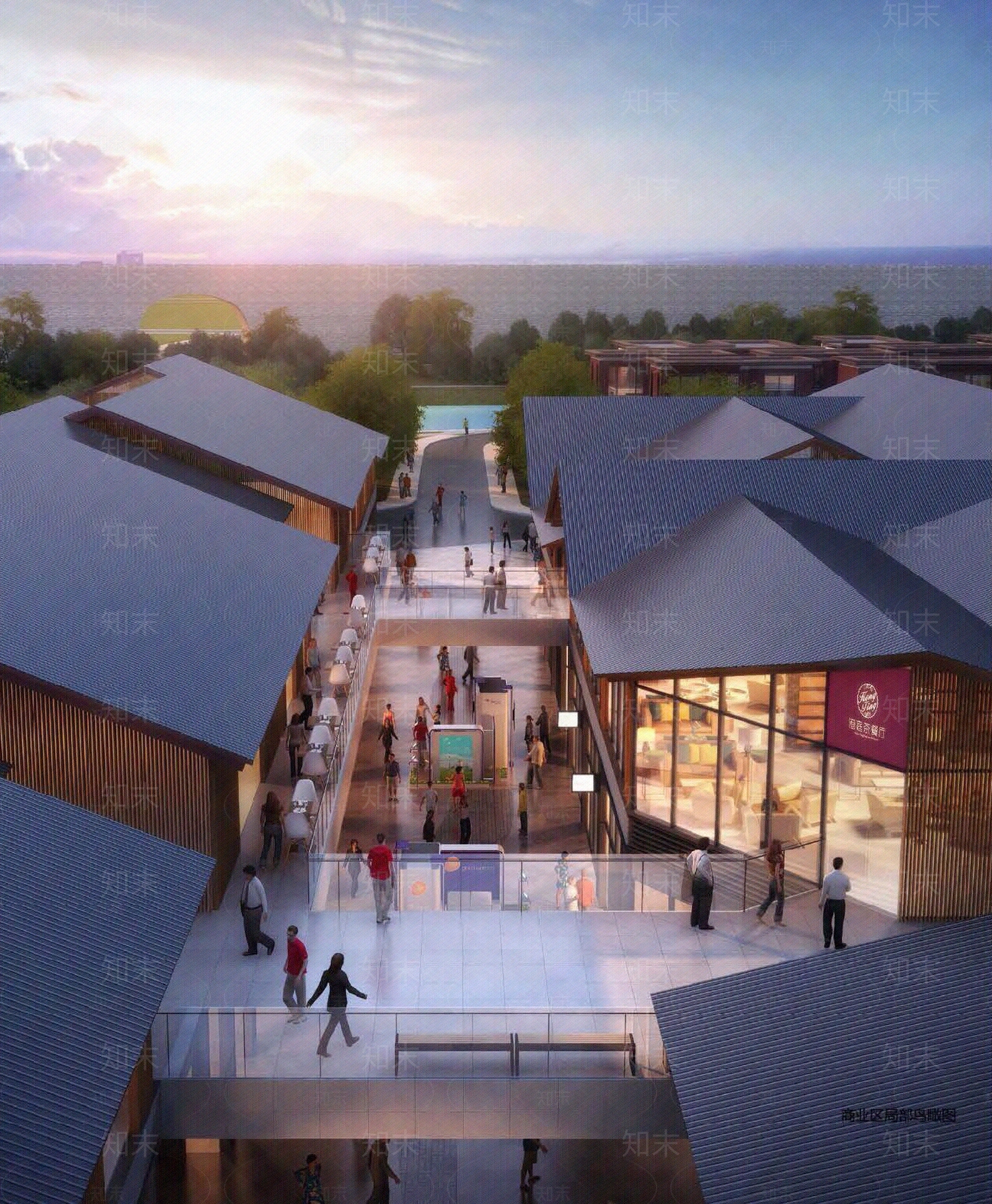 新中式中式街道外景贴图下载【ID:1194346363】
