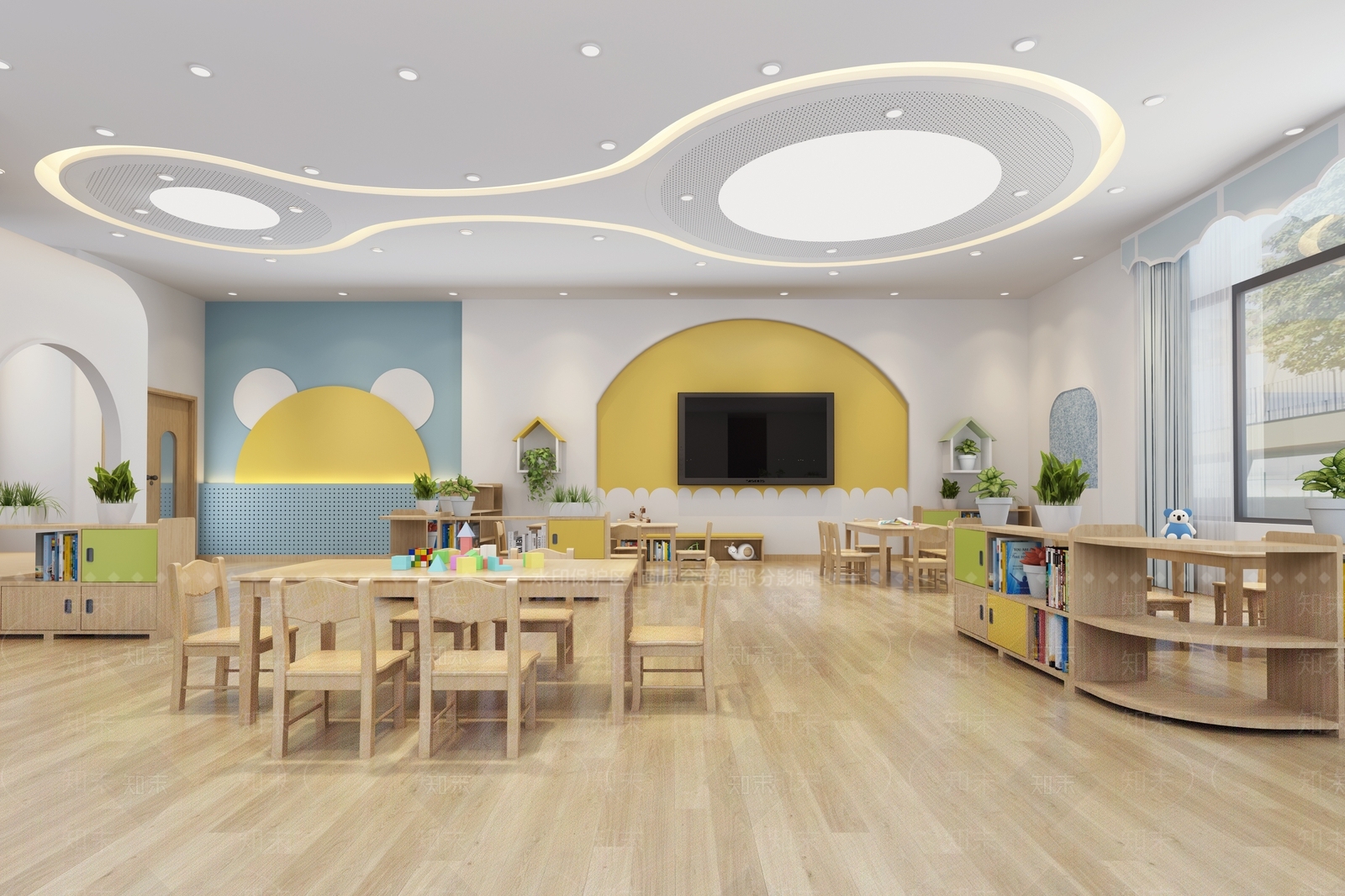 现代幼儿园3D模型下载【ID:1194348628】