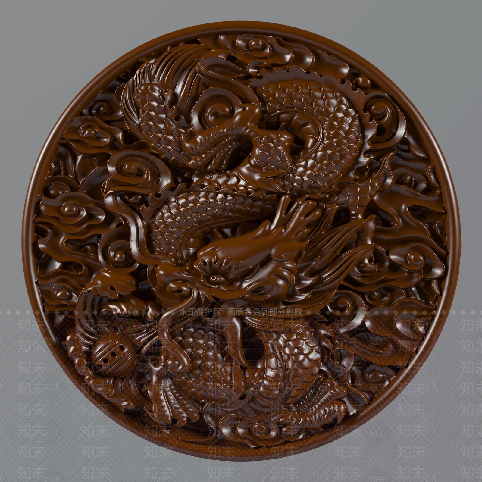 现代新中式雕塑摆件3D模型下载【ID:1194349011】