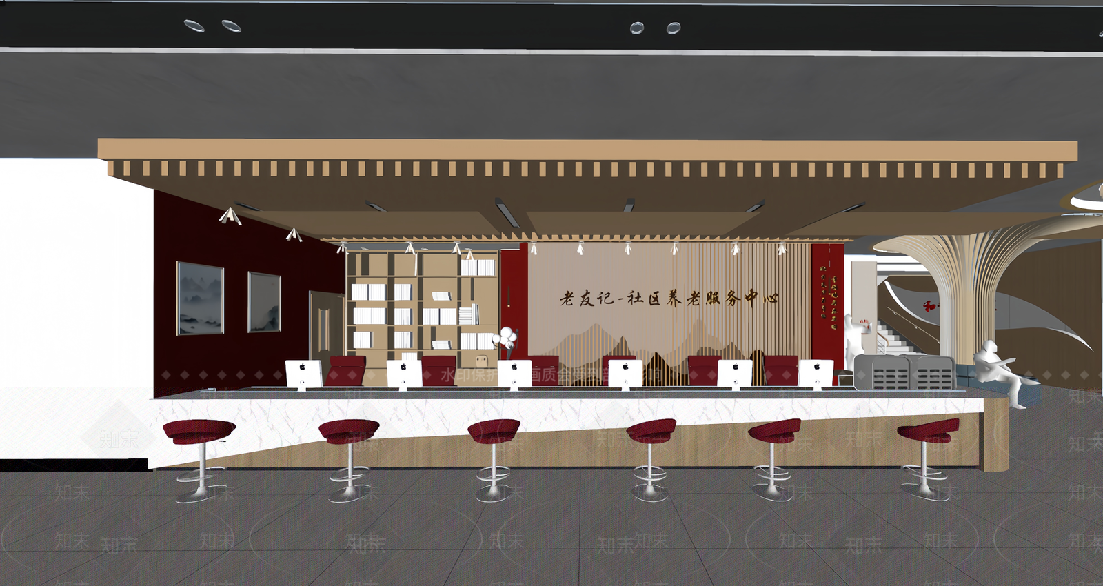 现代极简其他公共空间SU模型下载【ID:1194351477】