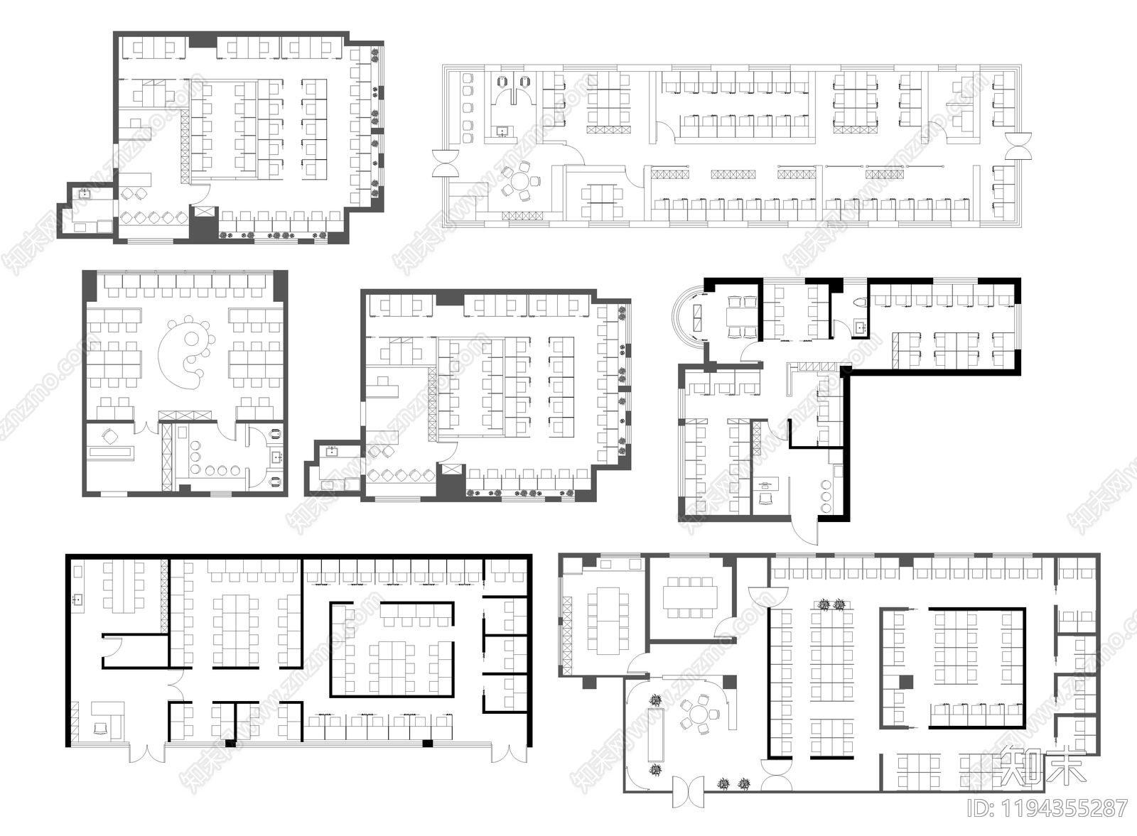 现代教室施工图下载【ID:1194355287】
