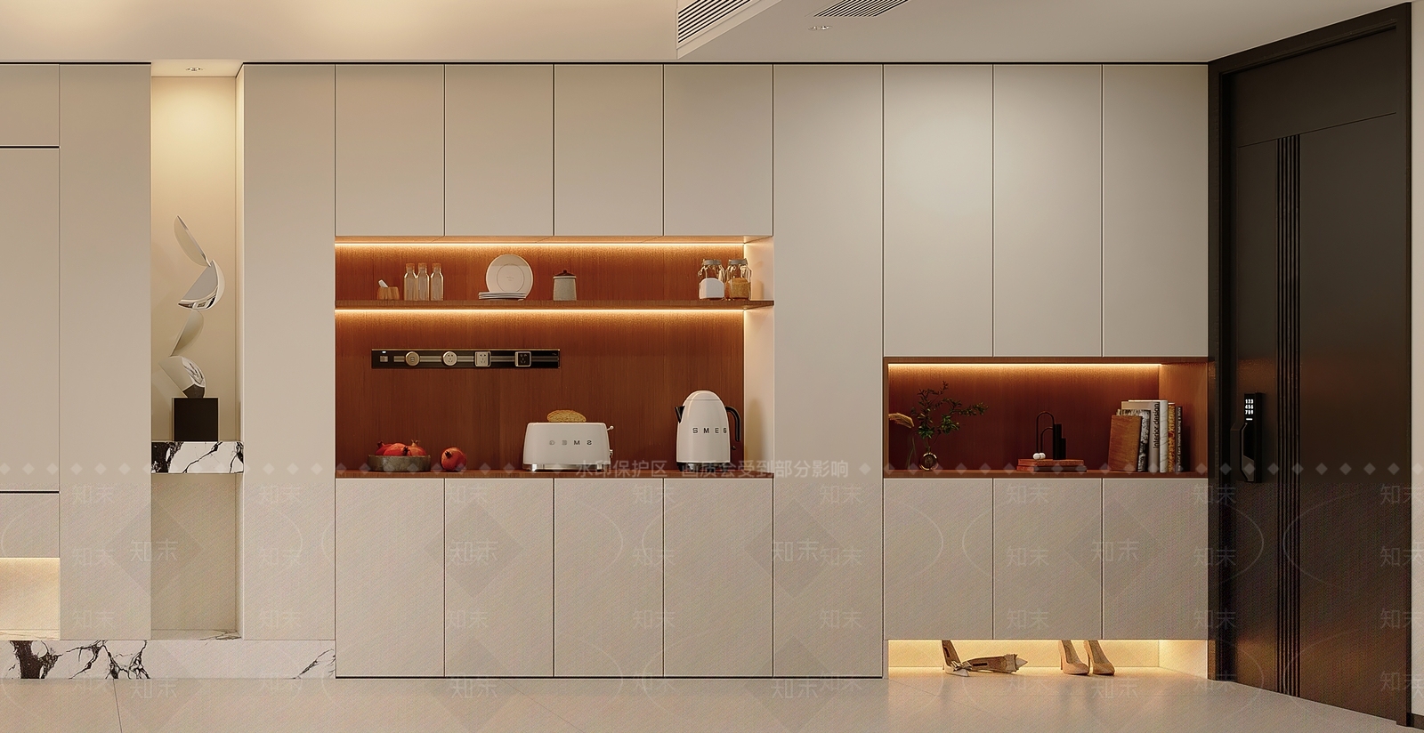 现代简约鞋柜3D模型下载【ID:1194357909】