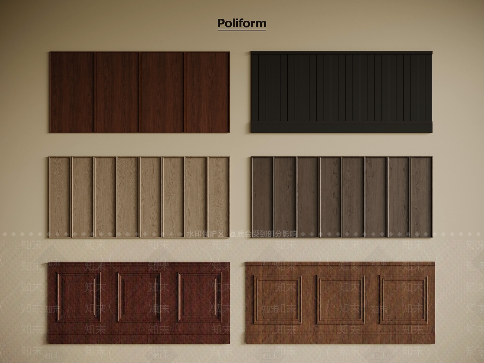 法式中古其他墙面3D模型下载【ID:1194358498】