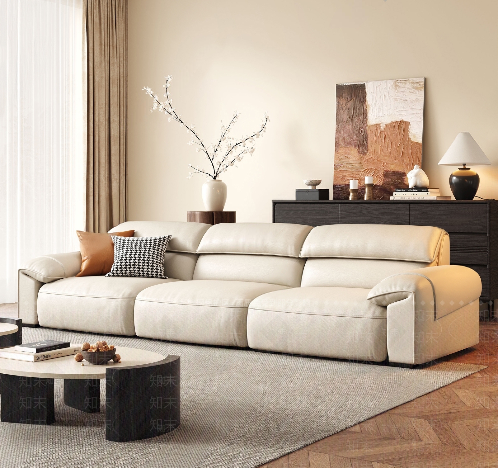 现代三人沙发SU模型下载【ID:1194360335】