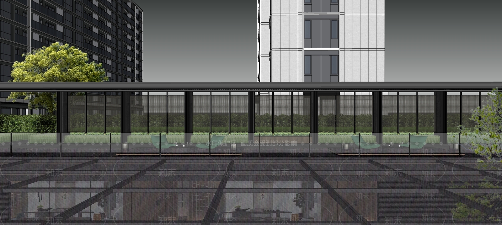 小区建筑SU模型下载【ID:1194363261】
