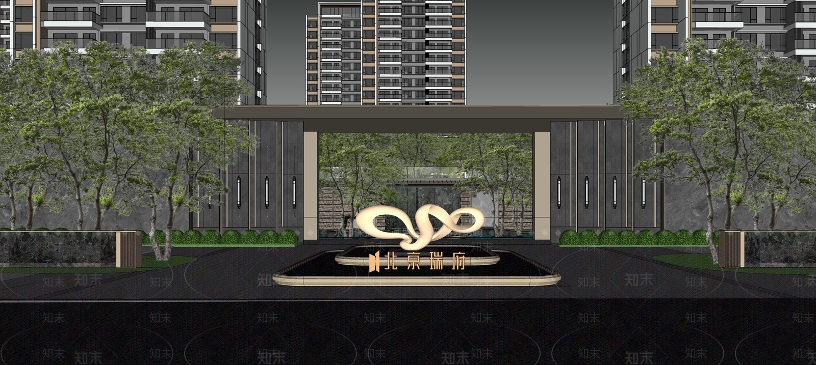 小区建筑SU模型下载【ID:1194363001】
