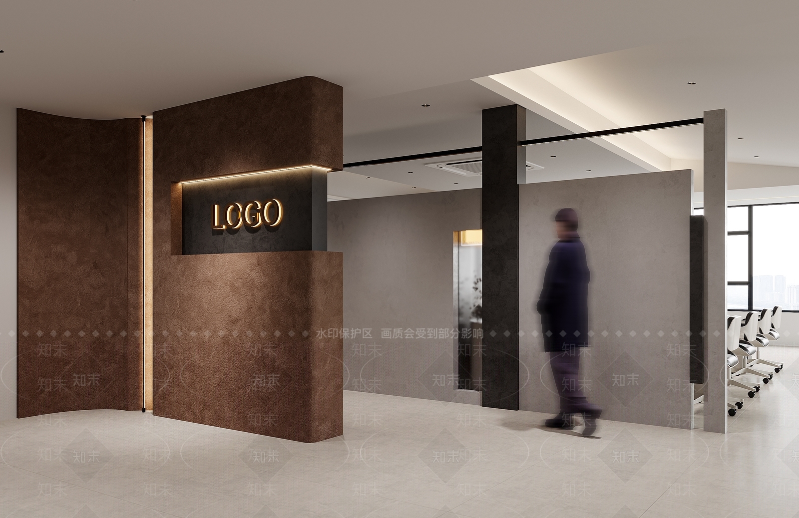 工业极简大厅3D模型下载【ID:1194362290】