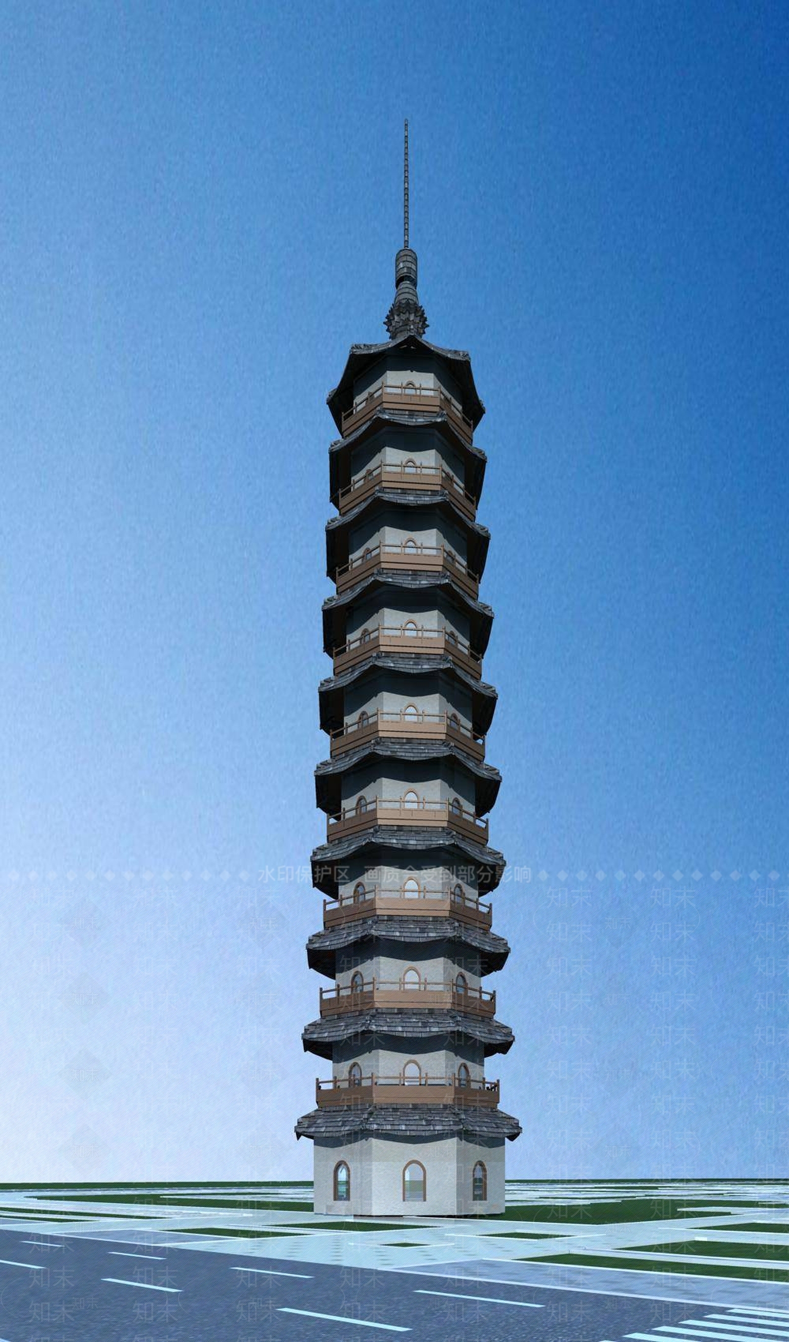 中式古建3D模型下载【ID:1194364650】