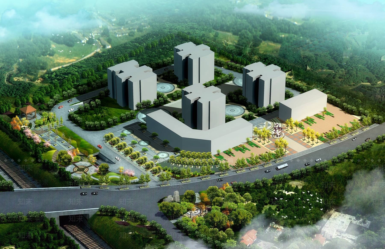 现代公园3D模型下载【ID:1194364992】