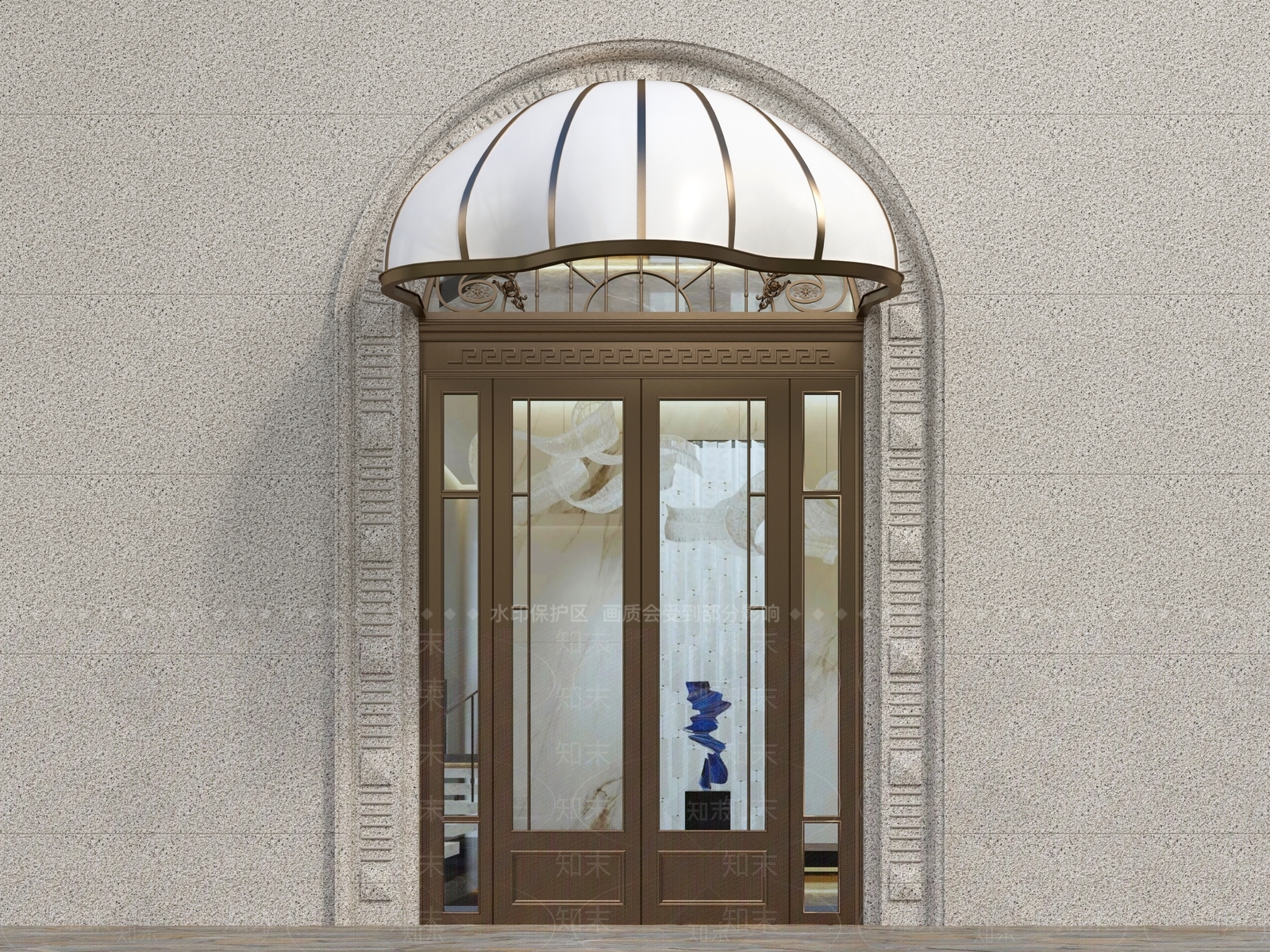 美式欧式双开门SU模型下载【ID:1194367522】