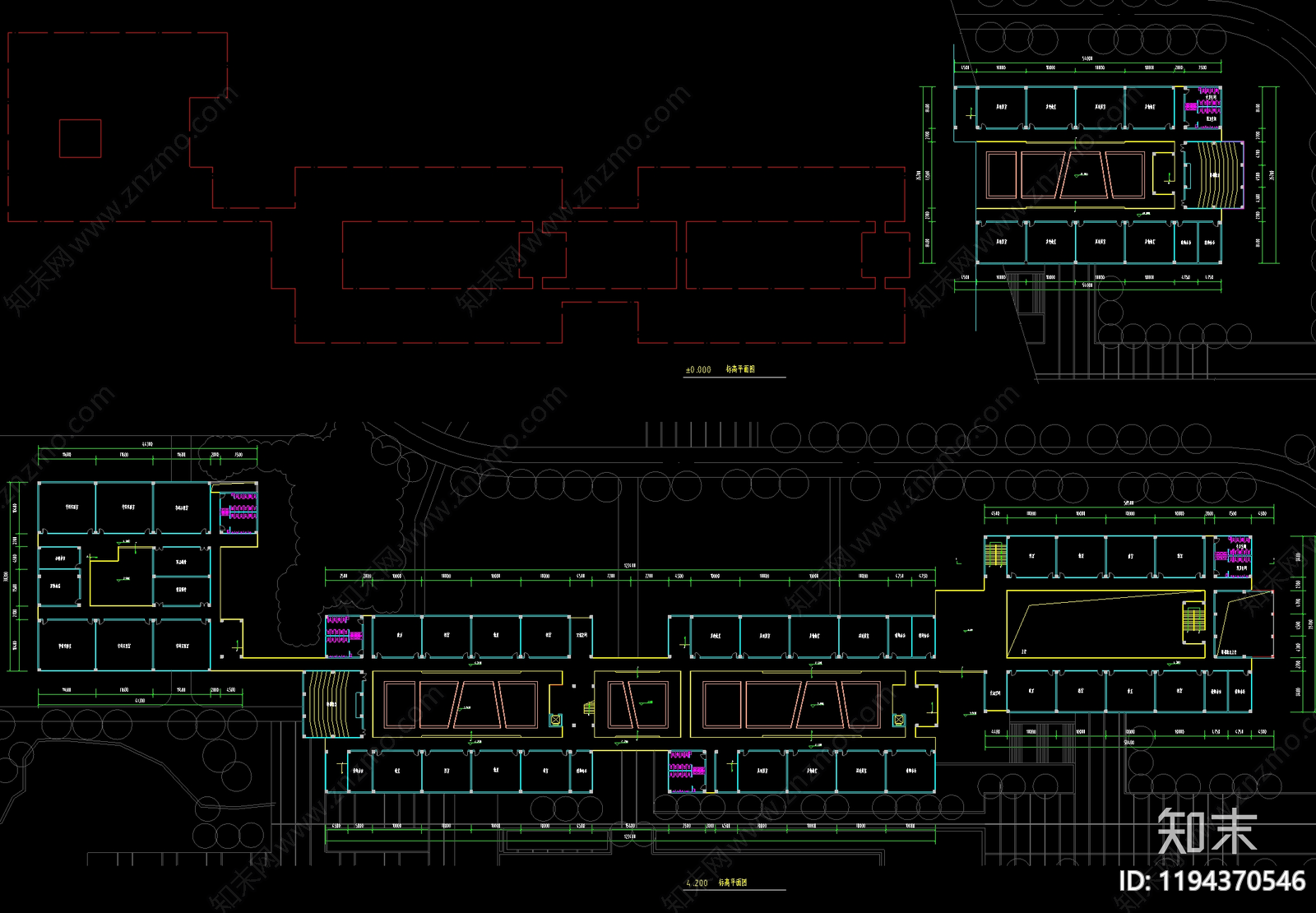 现代新中式学校建筑施工图下载【ID:1194370546】