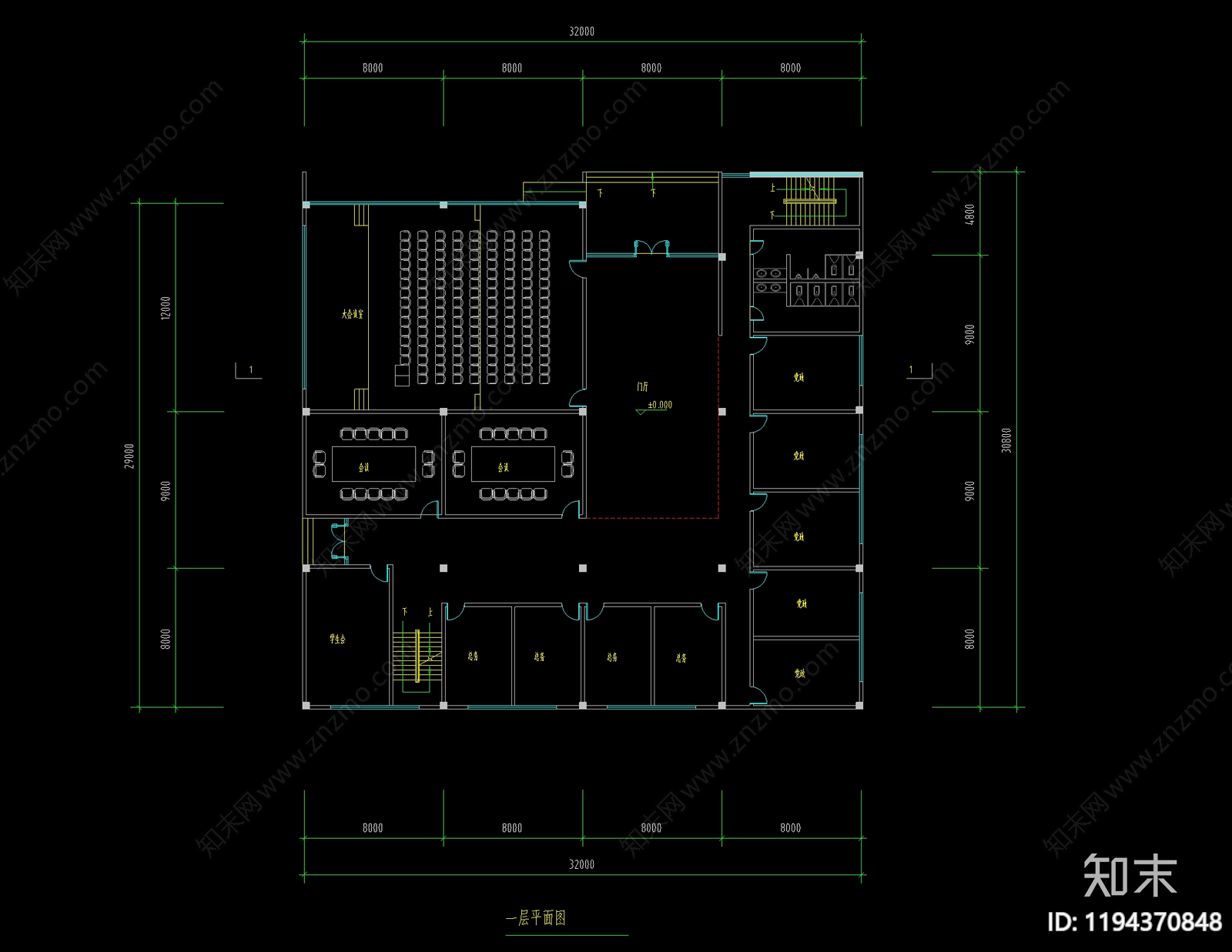 现代新中式学校建筑cad施工图下载【ID:1194370848】