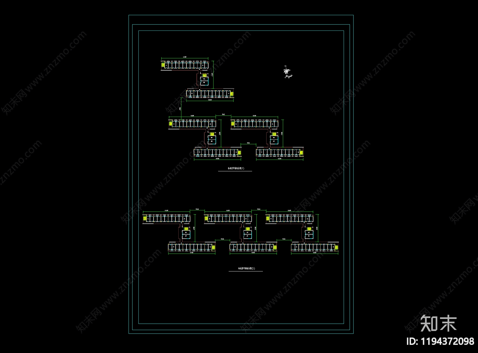 现代新中式学校建筑施工图下载【ID:1194372098】