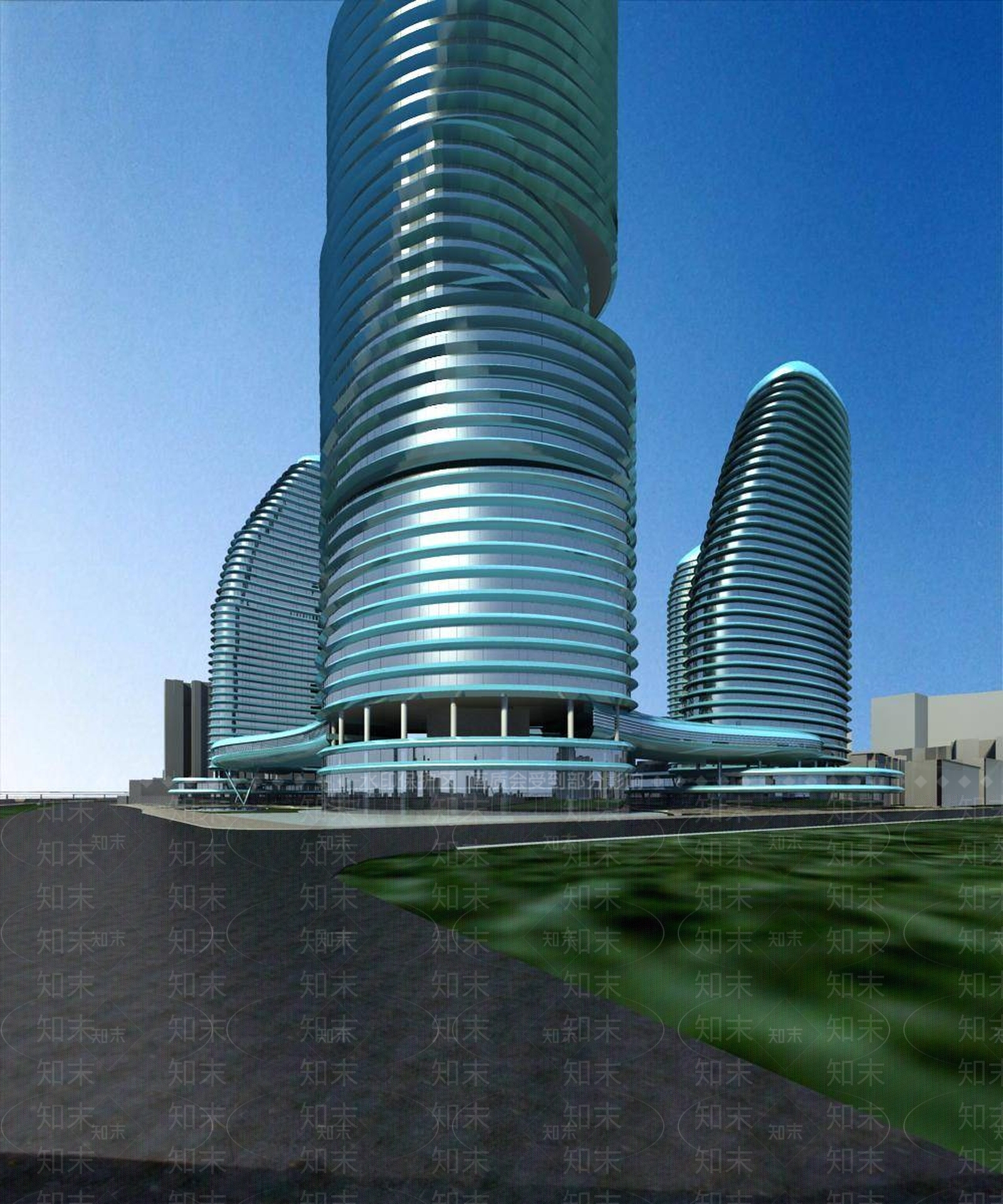 现代商场外观3D模型下载【ID:1194373566】