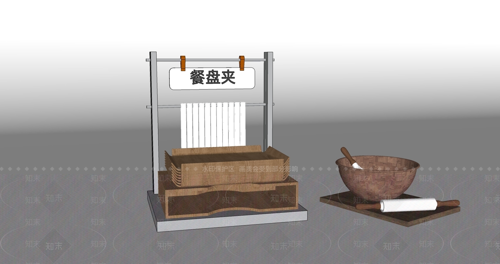 现代其他架子SU模型下载【ID:1194374359】