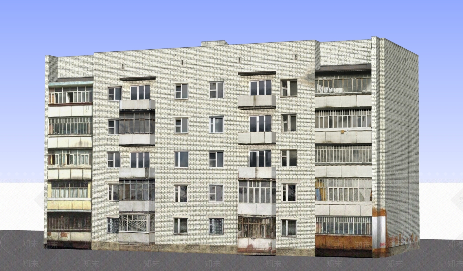 复古办公楼SU模型下载【ID:1194377383】