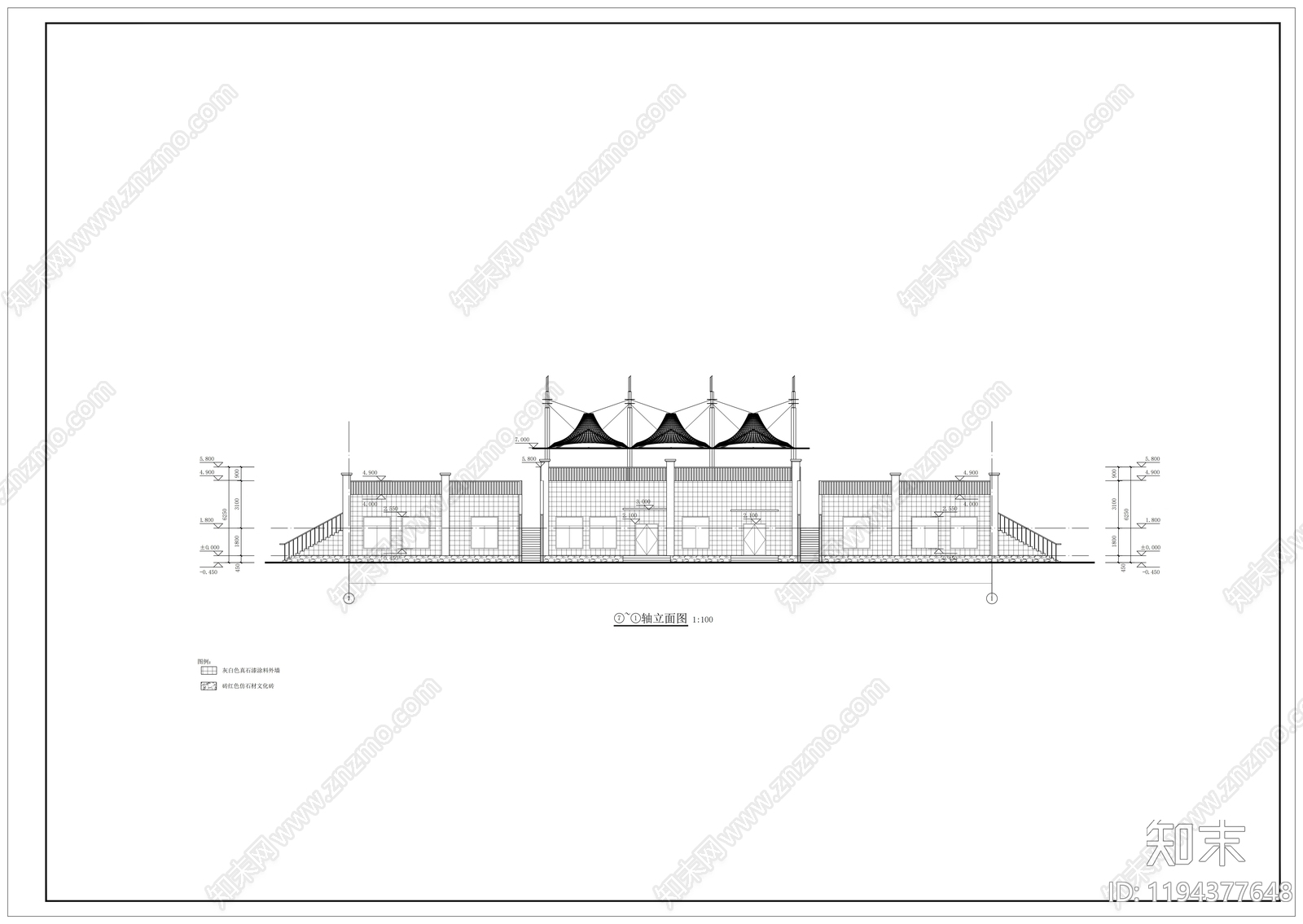 现代学校建筑cad施工图下载【ID:1194377648】