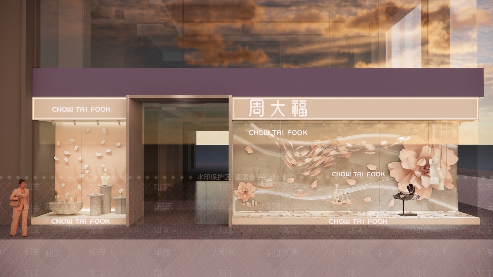 法式轻奢商业展厅SU模型下载【ID:1194830541】