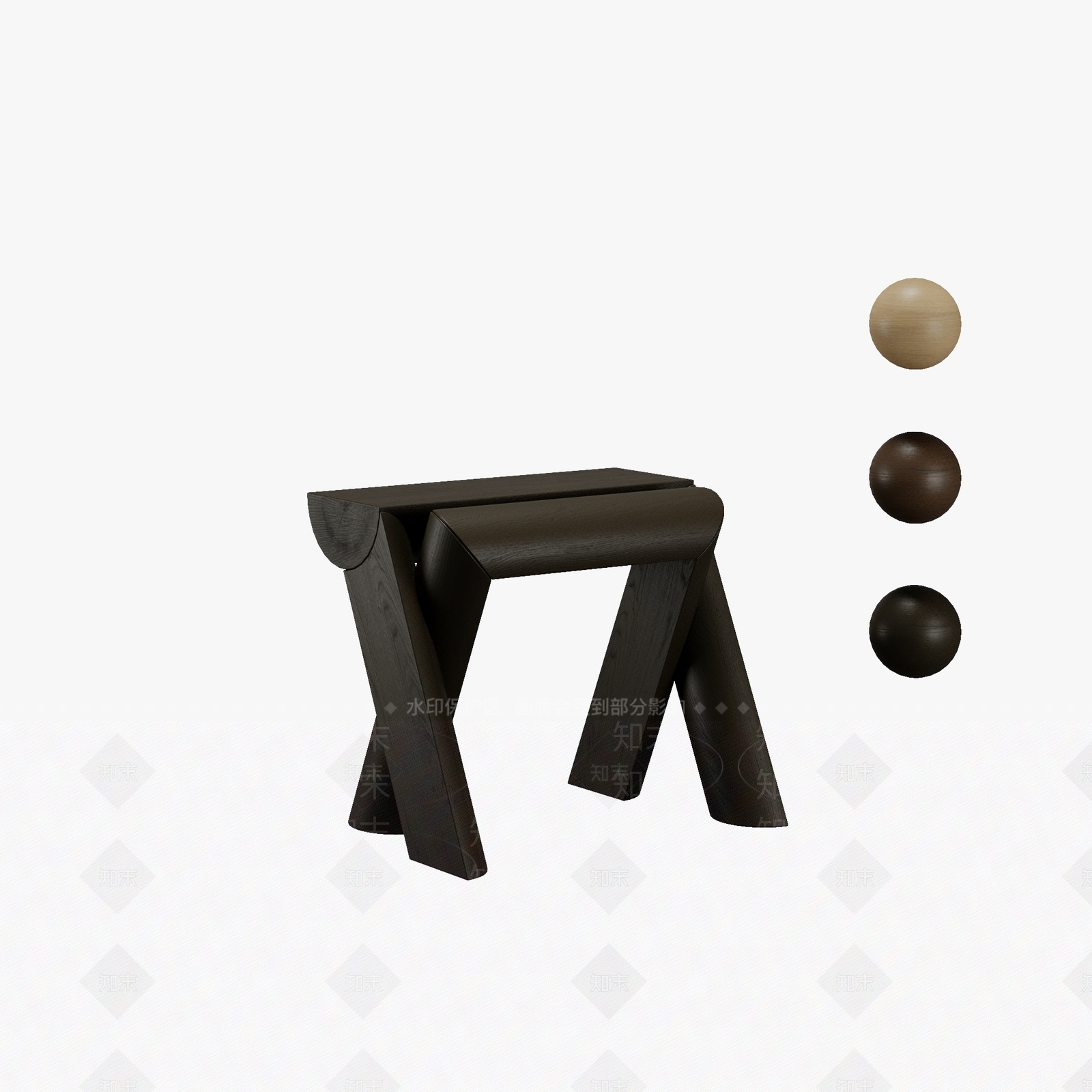 现代中古其他凳子3D模型下载【ID:1194379240】