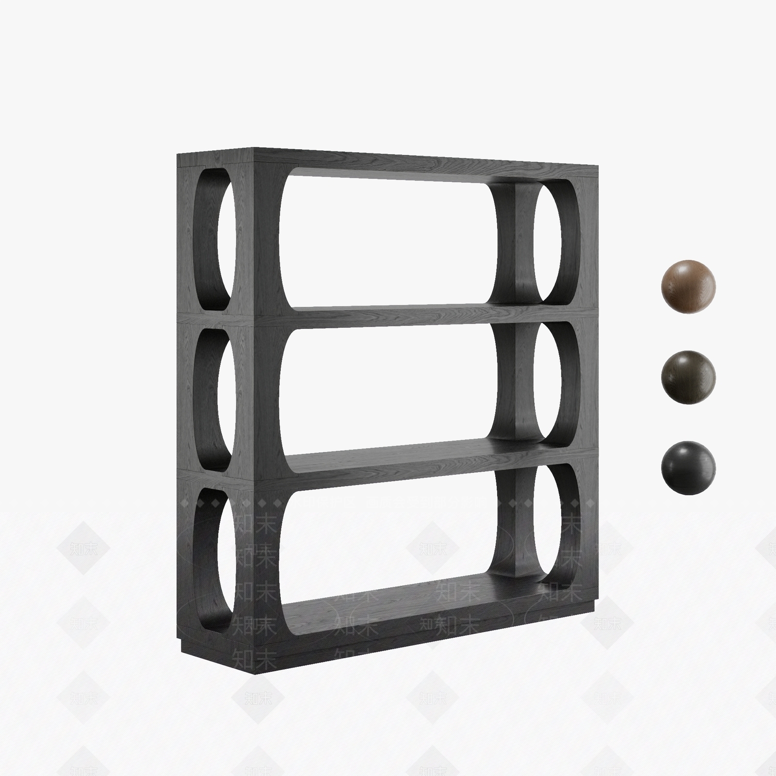 现代中古书架3D模型下载【ID:1194381647】