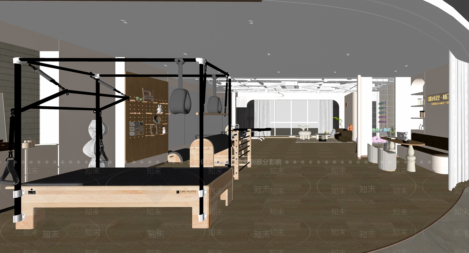 奶油商场SU模型下载【ID:1194431138】