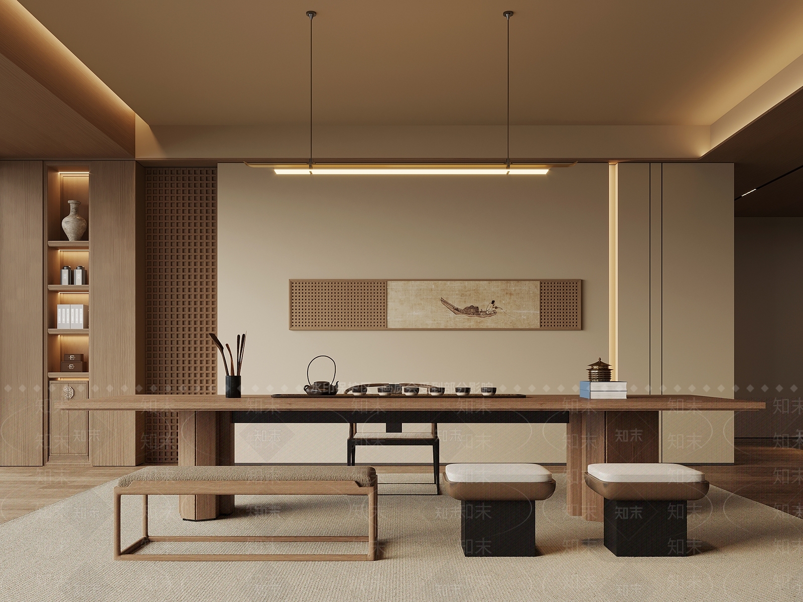 中式中古茶室SU模型下载【ID:1194384194】