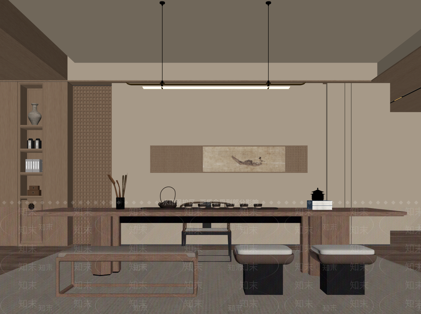 中式中古茶室SU模型下载【ID:1194384194】