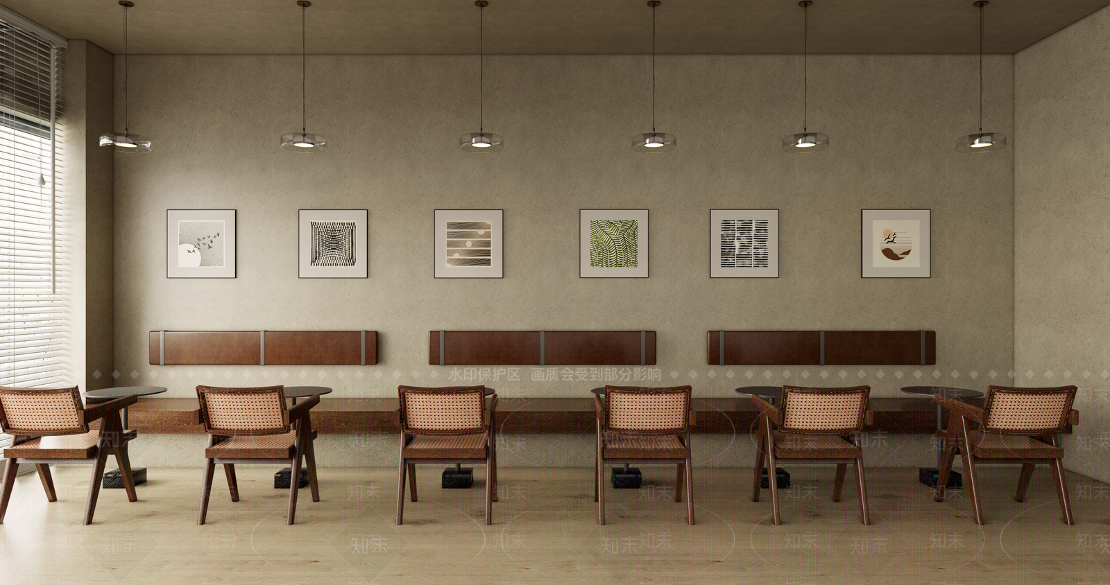 侘寂茶餐厅SU模型下载【ID:1194384380】