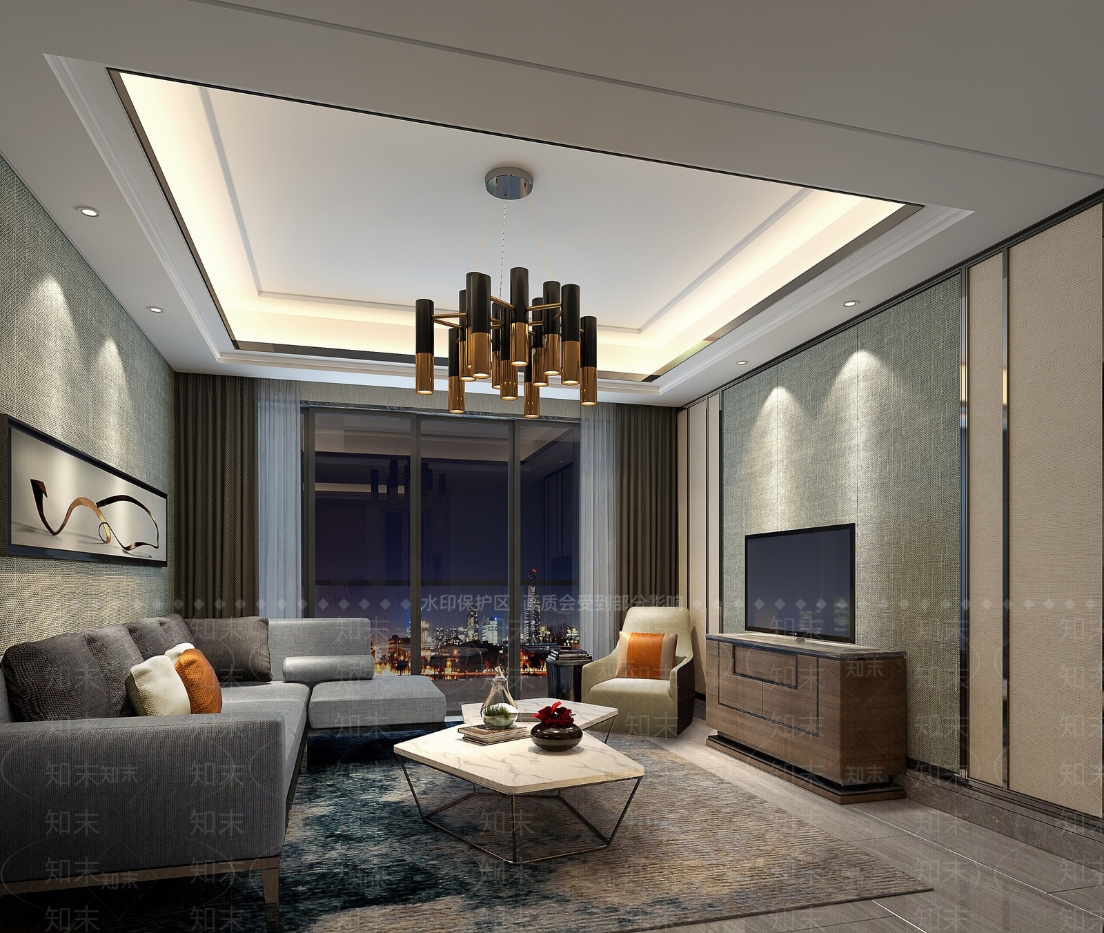 欧式古典欧式客厅3D模型下载【ID:1194386740】