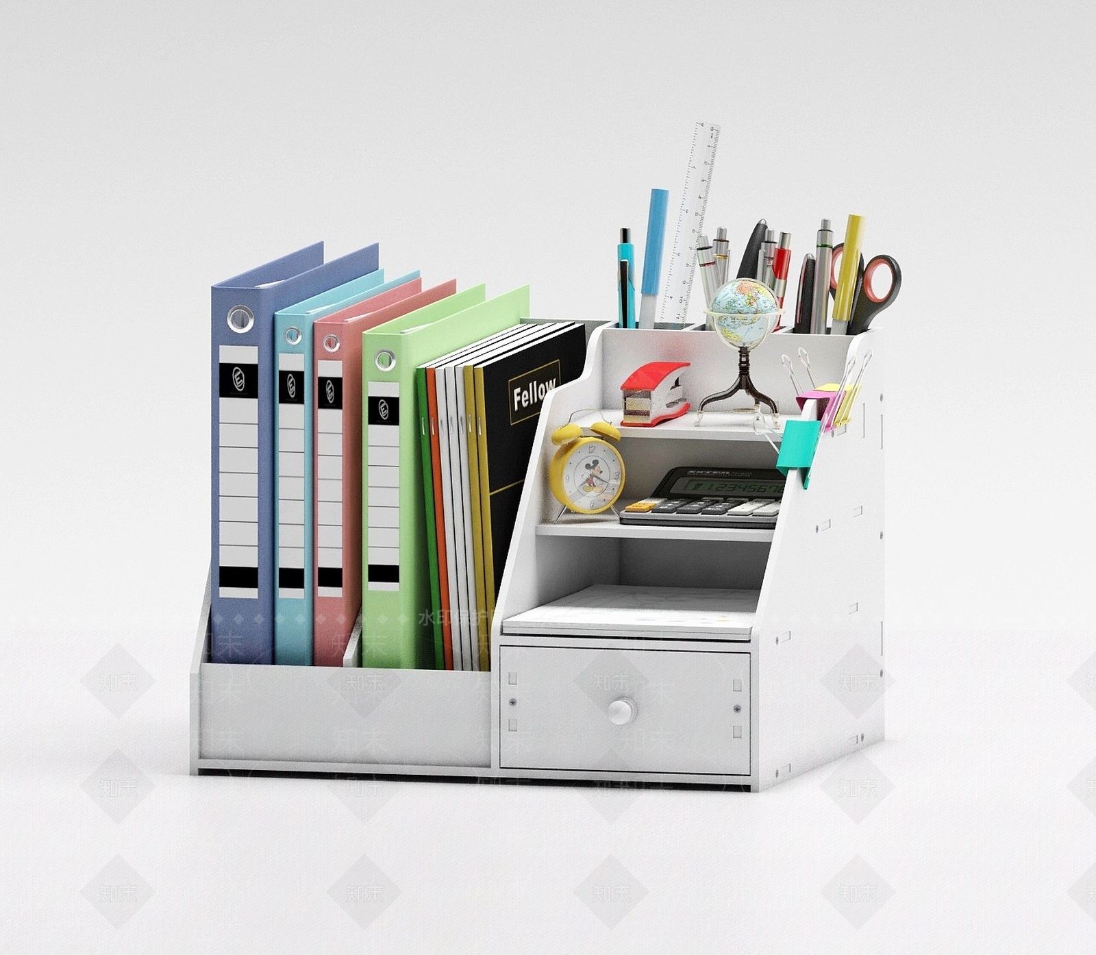 现代常用办公文具3D模型下载【ID:1194387680】